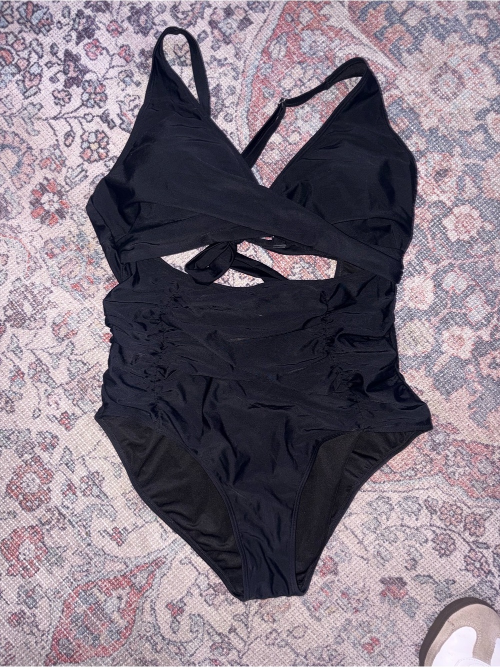 Black One-Piece Cutout Swimsuit